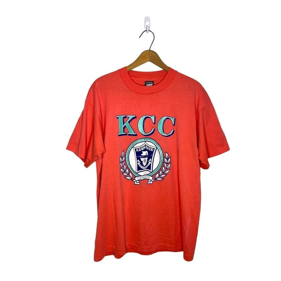 Single Stitch Vintage 80s Community College Screen Stars Graphic T Shirt - Picture 3 of 11